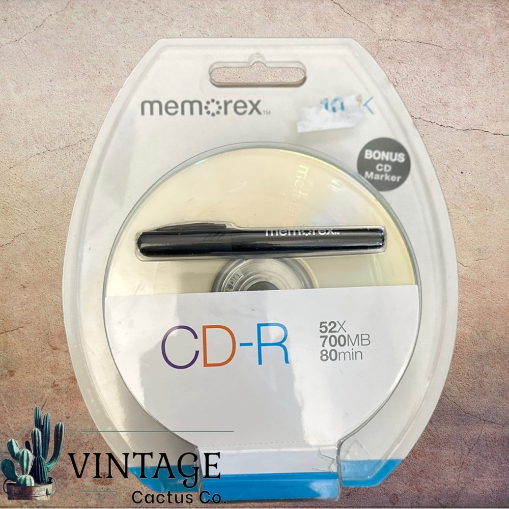 NEW Memorex 10 Pack CD-R 52X/700MB/80Min with Bonus CD Marker